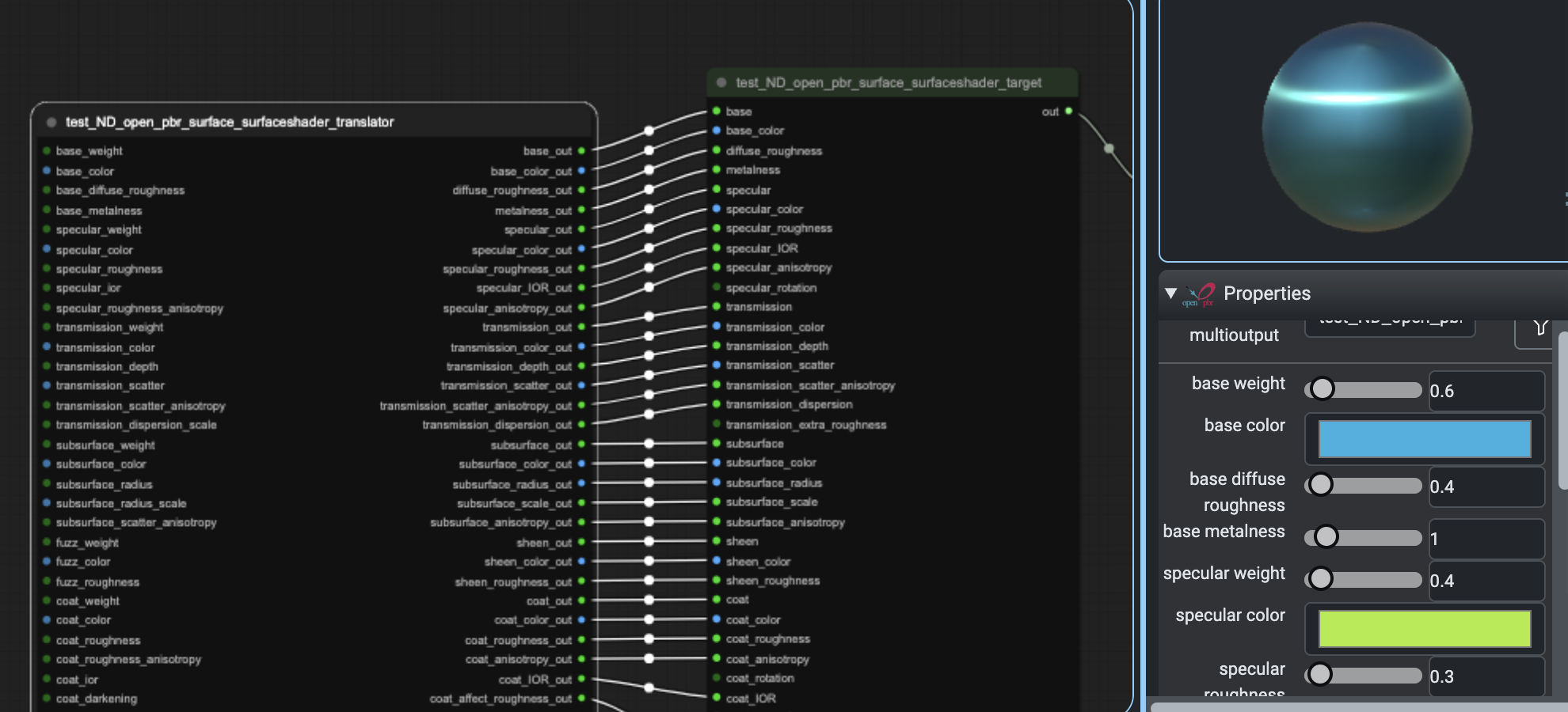 Direct usage of translation node to target in MXLab Editor.